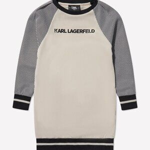 Karl Lagerfeld  Girls Mesh Sleeve Sweater Dress